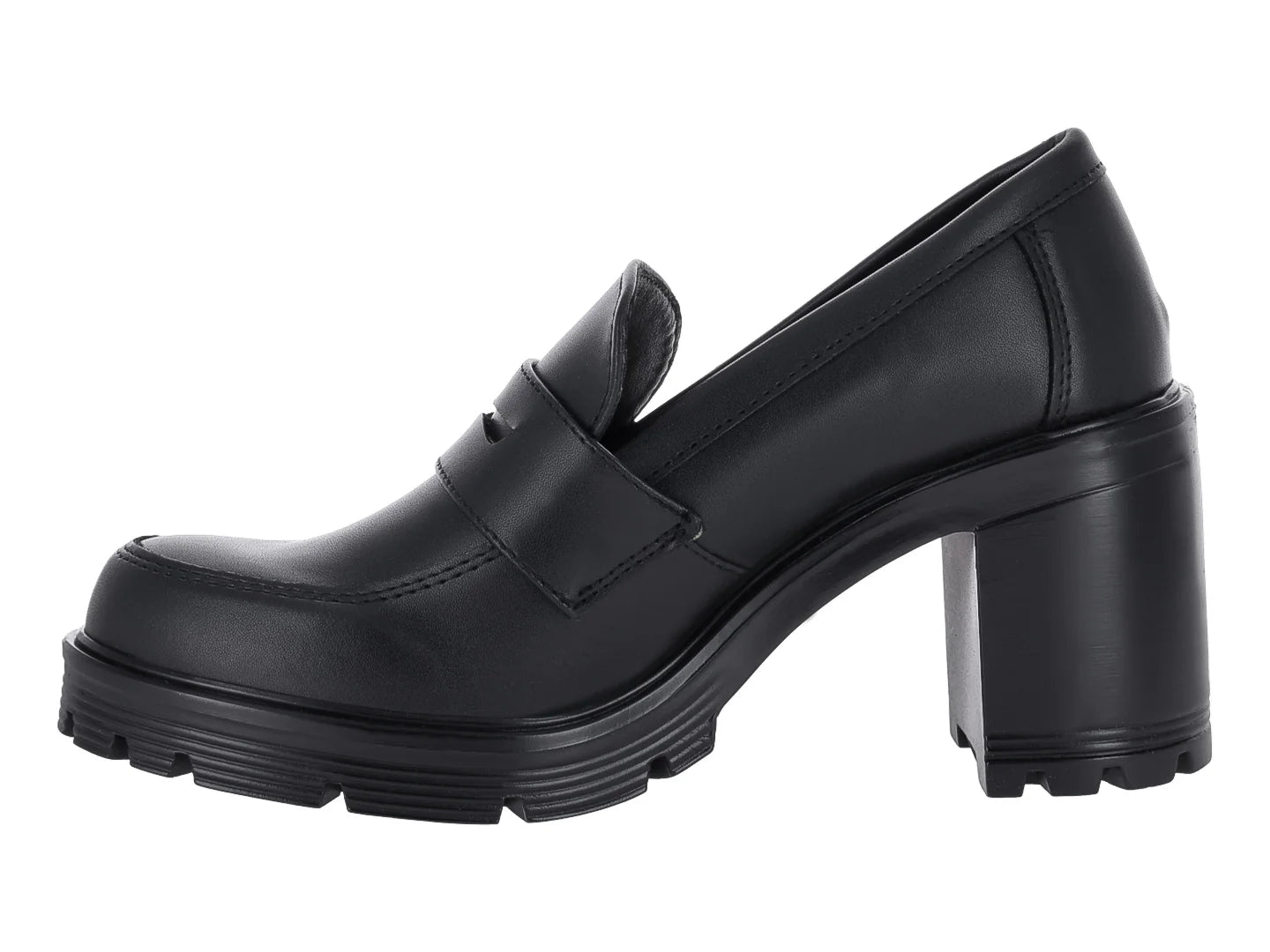 Zapatos Tacones Mocasines Green Love Negro para Mujer