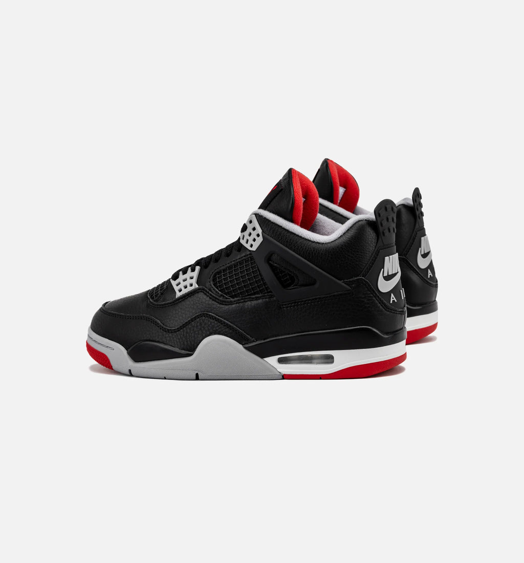 Air Jordan 4 Retro Bred Reimagined Mens Lifestyle Shoe Black Fire Red Cement Grey Summit White Limit One Per Customer