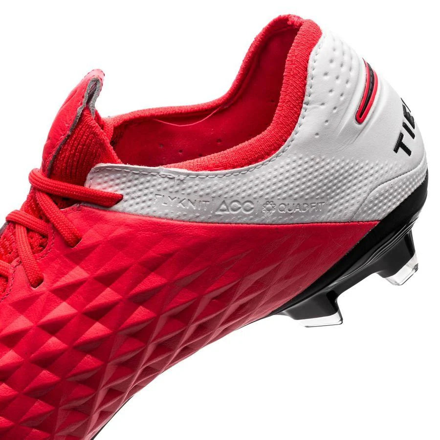 Nike Legend 8 Elite FG Firm Ground Soccer Cleats Crimson Black White
