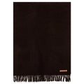 Fringe Wool Scarf Brown Melange