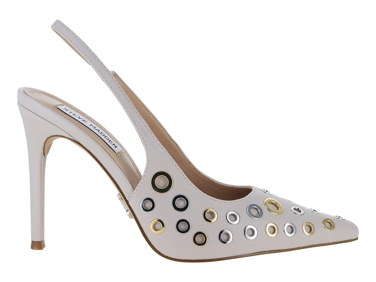Tacones Steve Madden Alchem Hueso y Metálicos para Mujer