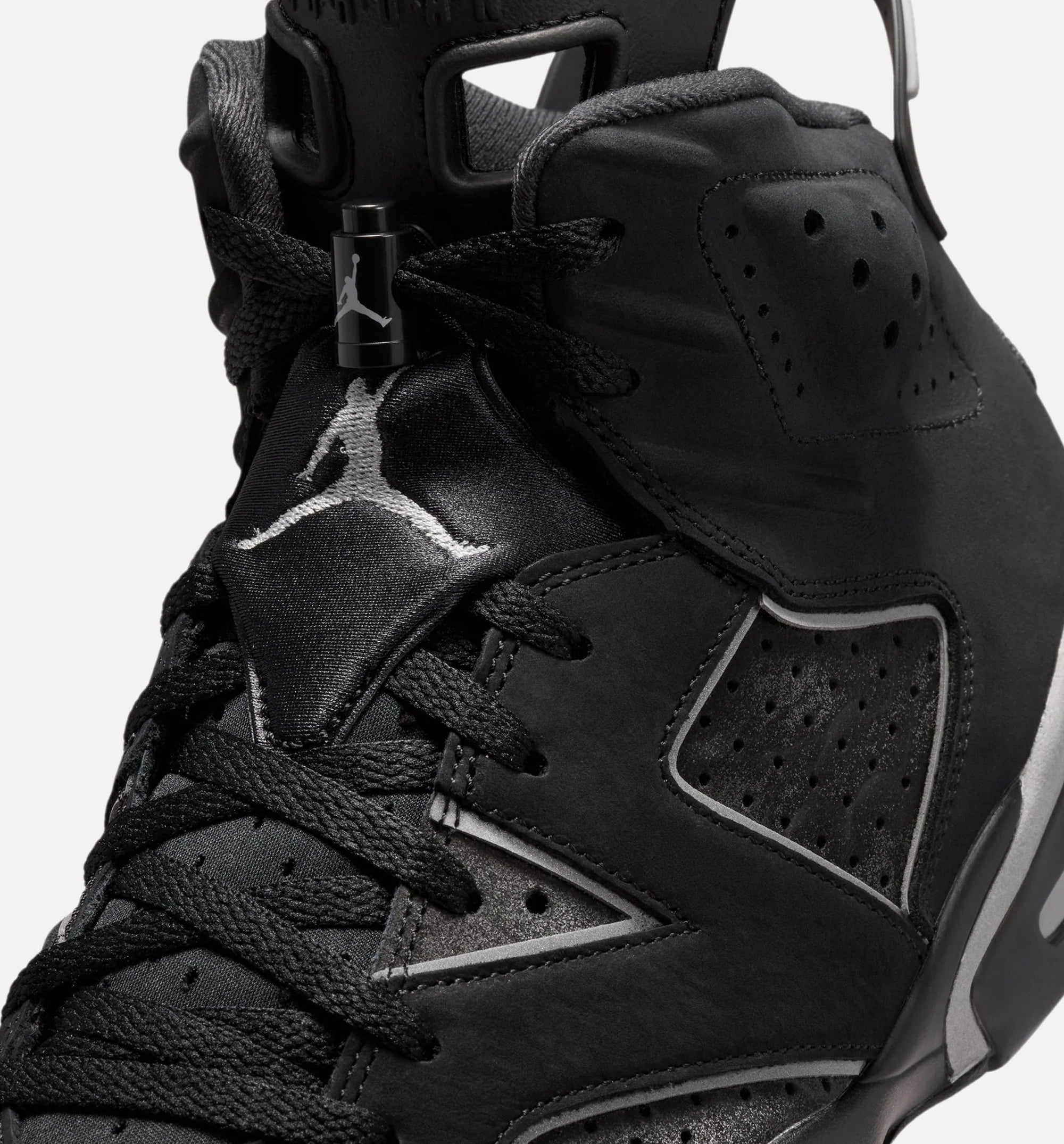 Air Jordan 6 Cap And Gown Mens Lifestyle Shoe Black Reflective Silver Black Free Shipping