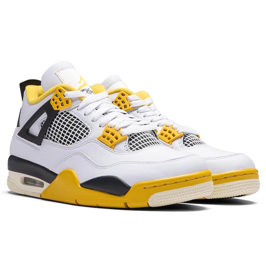 Womens Air Jordan 4 Retro White Coconut Milk Vivid Sulfur