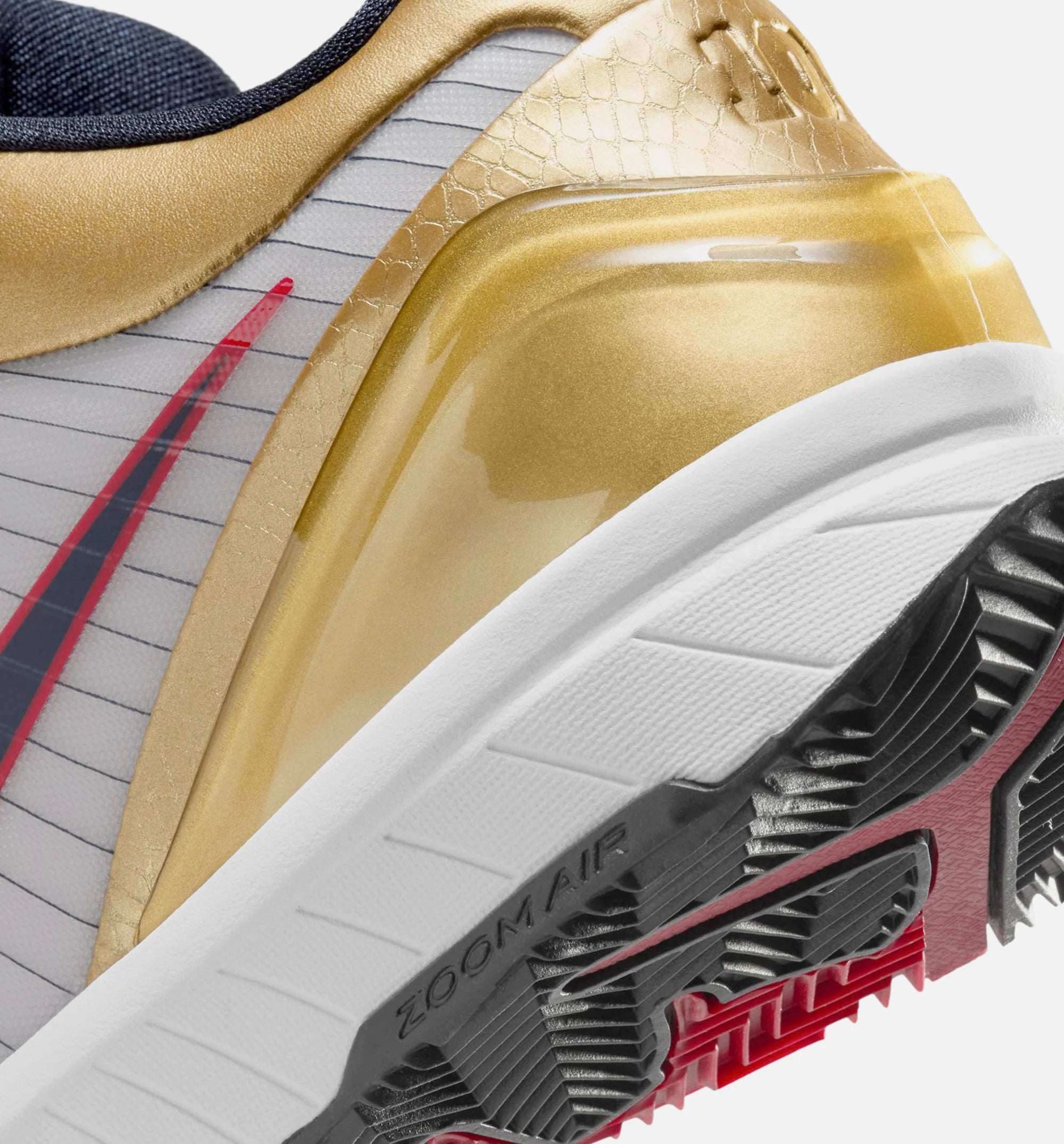 Kobe IV Protro Mens Lifestyle Shoe White Dark Obsidian Varsity Red Metallic Gold Limit One Per Customer