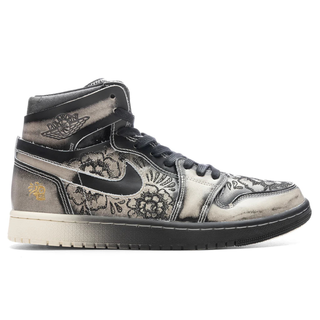 Air Jordan 1 Zoom Comfort 2 Premium Dia De Muertos Black Pale Ivory