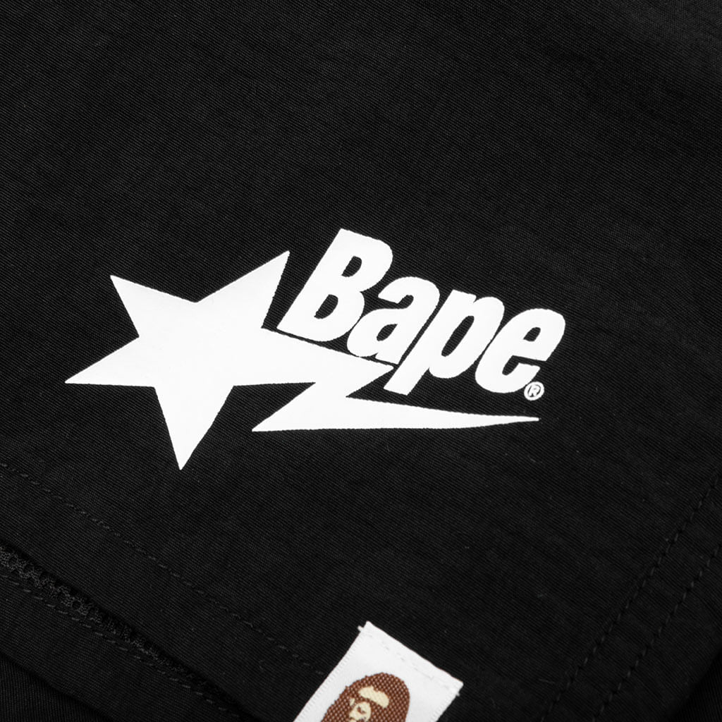 Bape Sta Logo Beach Shorts Black