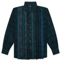 Ribbon Over Dye Flannel Shirt Dark Green
