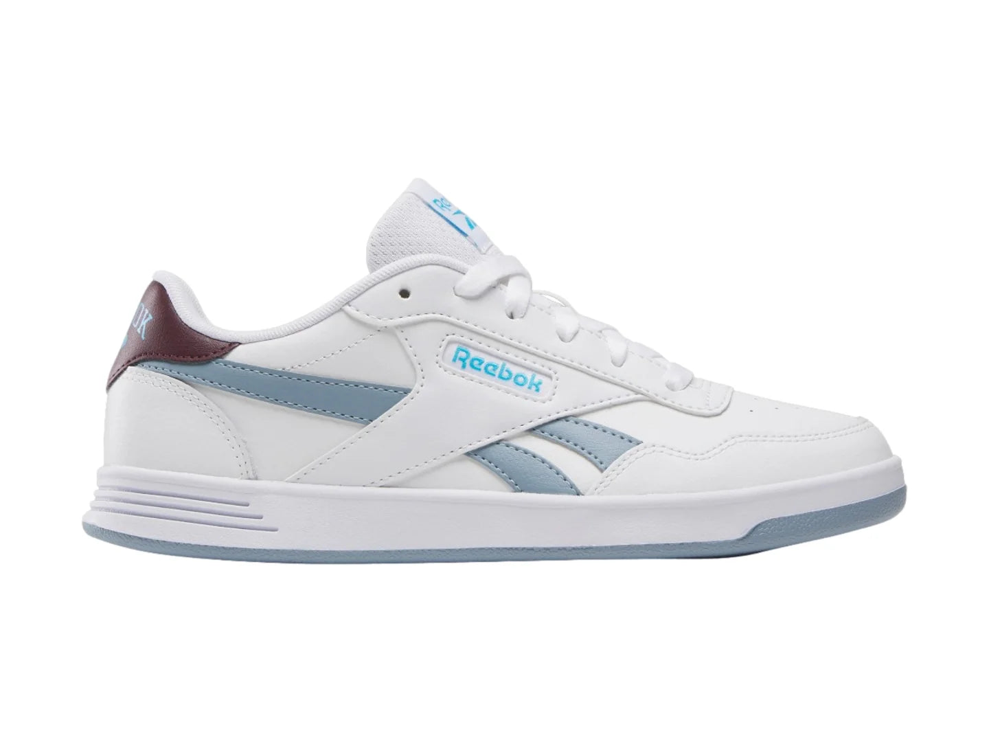 Tenis Reebok Court Advance Blanco y Azul para Mujer