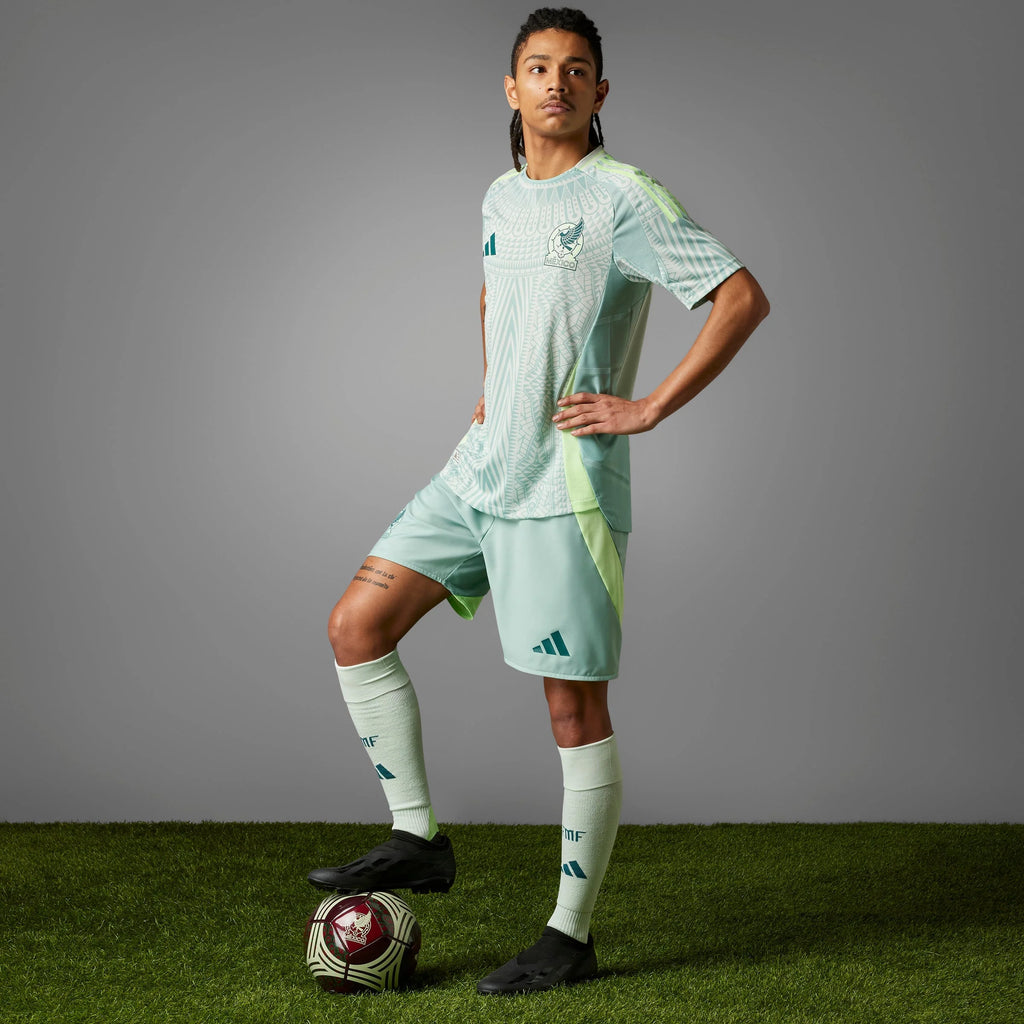 adidas Mexico Away Authentic Jersey 2024 Linen Green