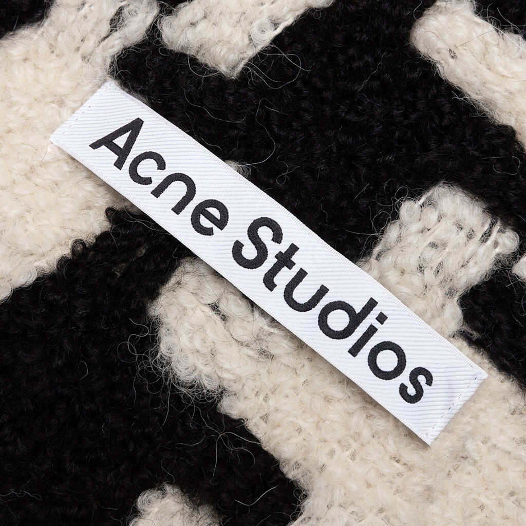 Houndstooth Scarf White Black