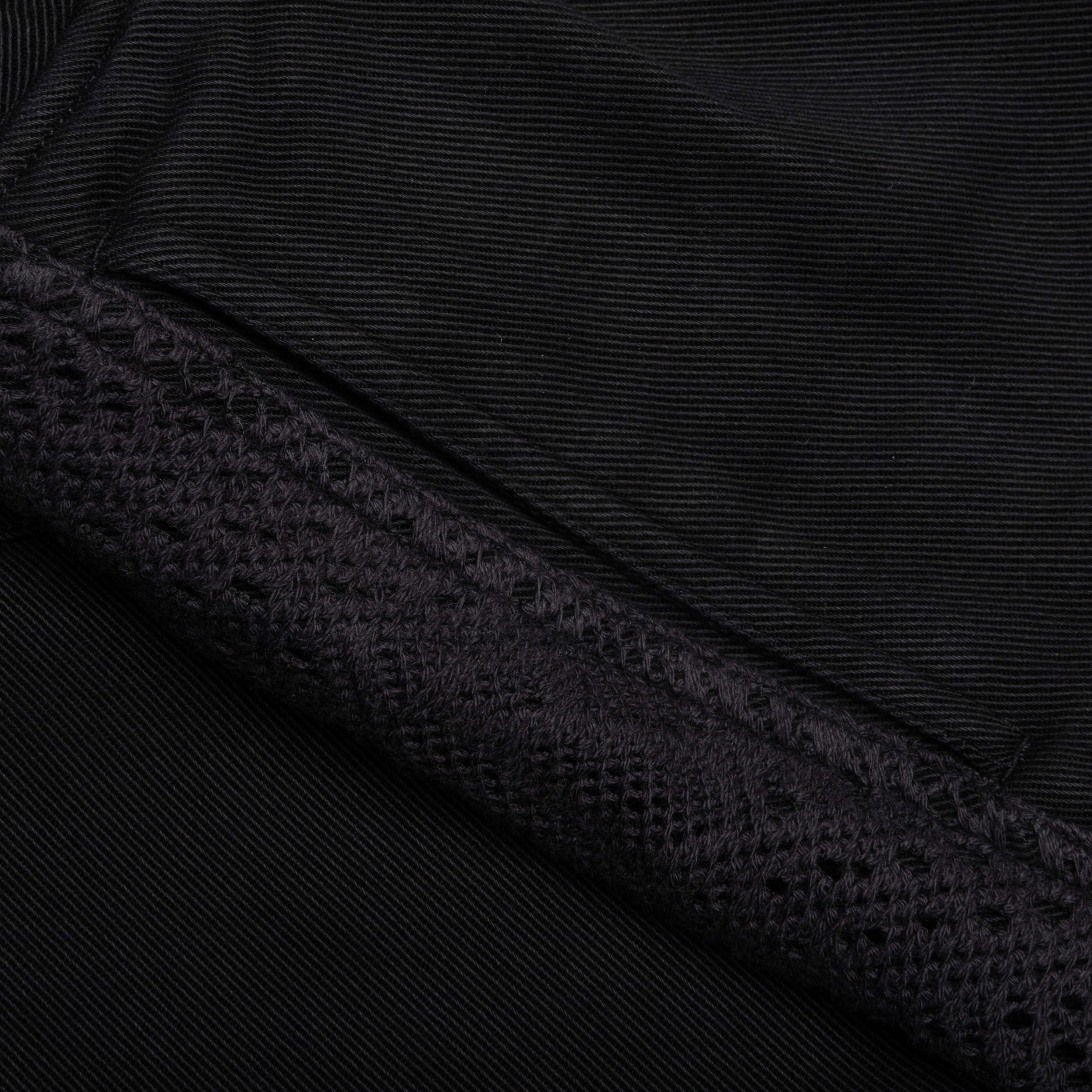 Knitted Panel Shorts Black