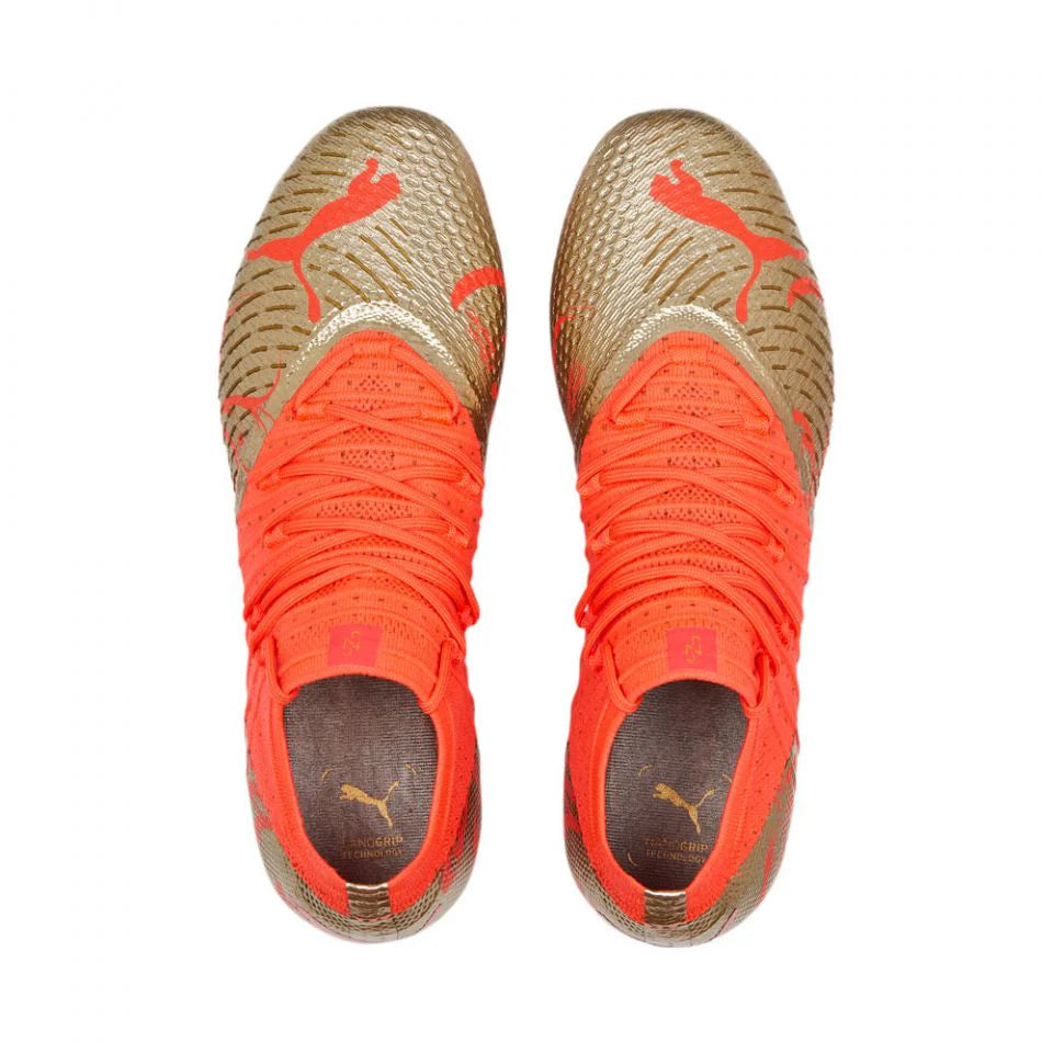 PUMA Future Z 14 Neymar JR FG AG Firm Ground Soccer Cleats Fiery Coral Gold