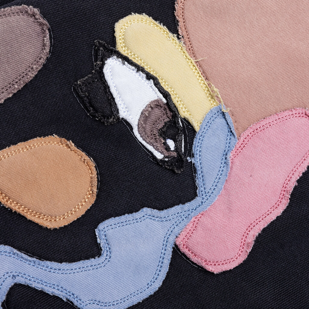 Side Eye Face Sweatpants Black