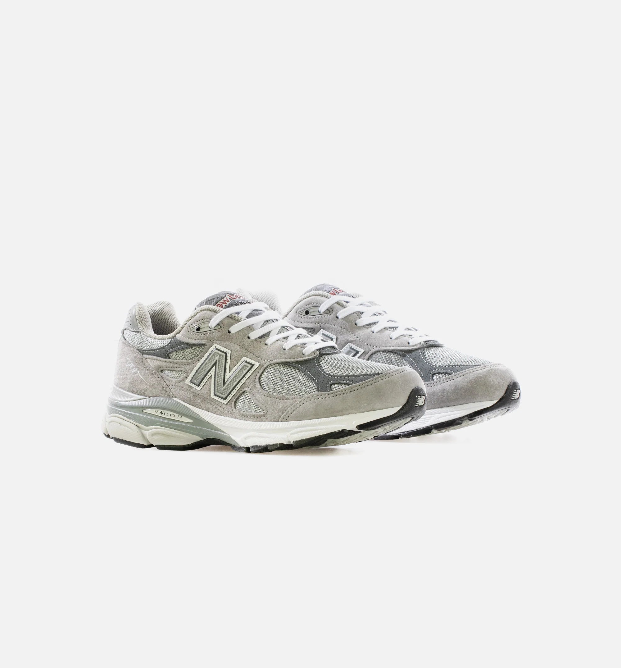 Made in USA 990v3 Mens Running Shoe Grey White