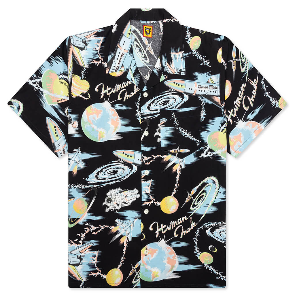 Graphic Aloha Shirt Black