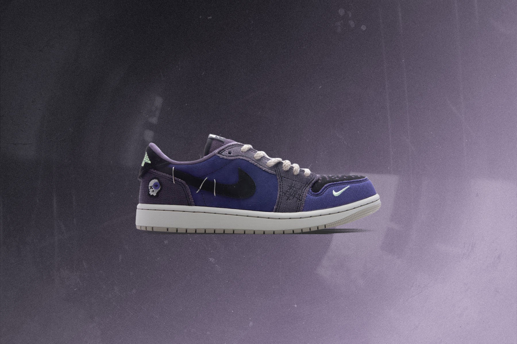 Air Jordan 1 Retro Low OG x Zion Williamson Voodoo Alternate Regency Purple Vapor Green Dark Raisin