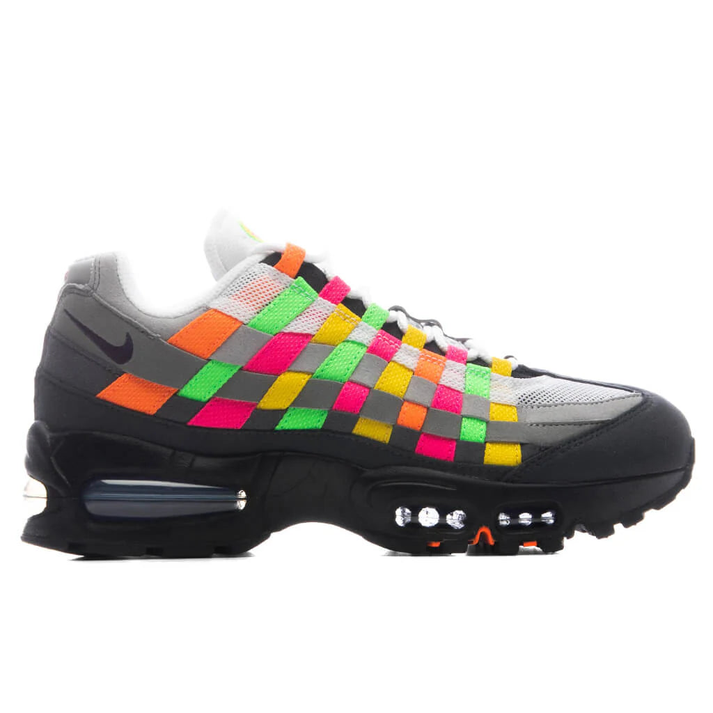Air Max 95 Big Bubble Woven Multi White Purple Dynasty Pearl Grey