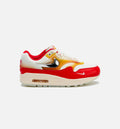 Air Max 1 Soft Vinyl Womens Lifestyle Shoe Sail Metallic Silver Siren Red