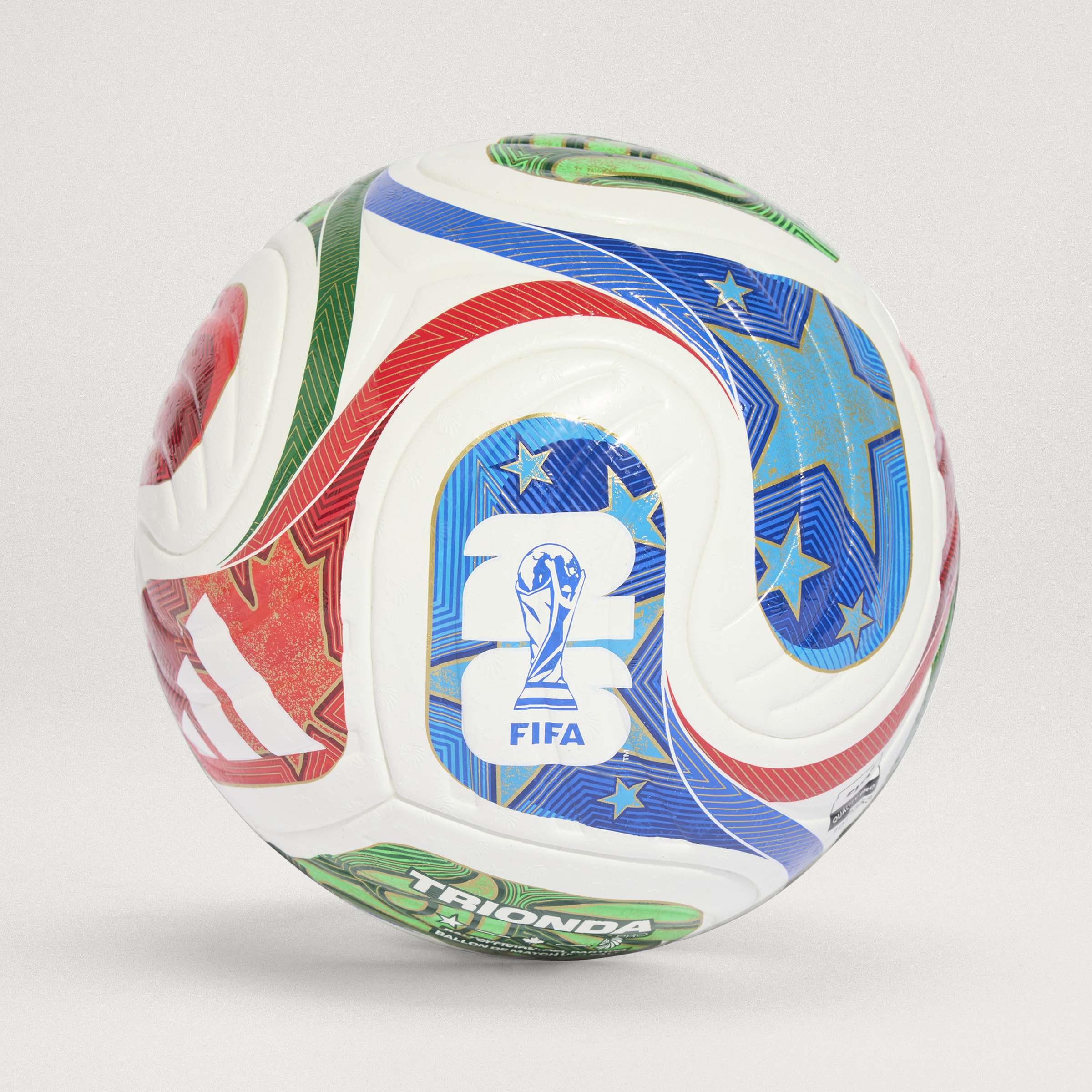 adidas FIFA World Cup 26 Trionda Pro Soccer Ball White Blue Red