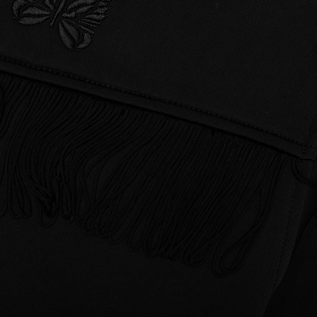 Tricot Jersey Fringe Track Jacket Black
