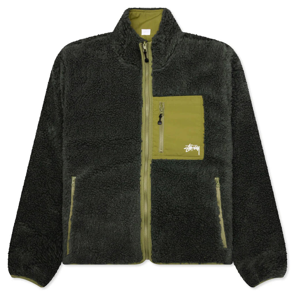Sherpa Reversible Jacket Dark Green
