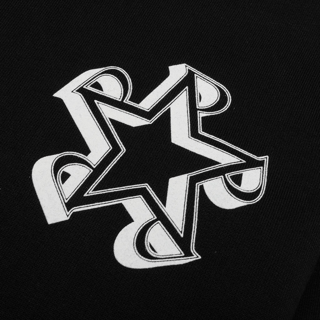Initial Star Hoodie Jet Black
