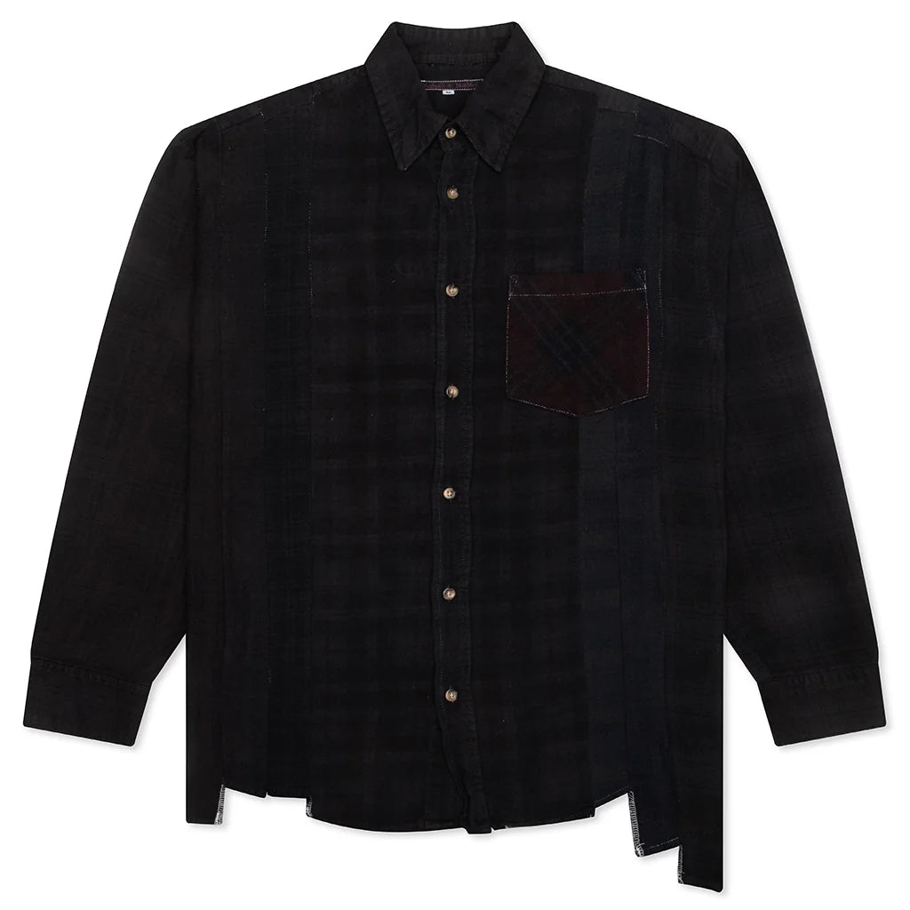 Over Dye 7 Cuts Shirt Black