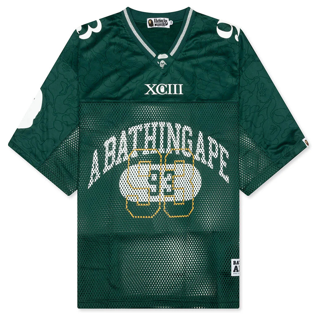 Line Camo Multi Logo Relaxed Fit Football Jersey Green
