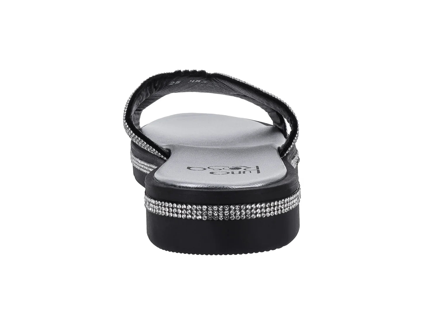 Sandalias Casuales Luna Rosa Negro Plata para Mujer