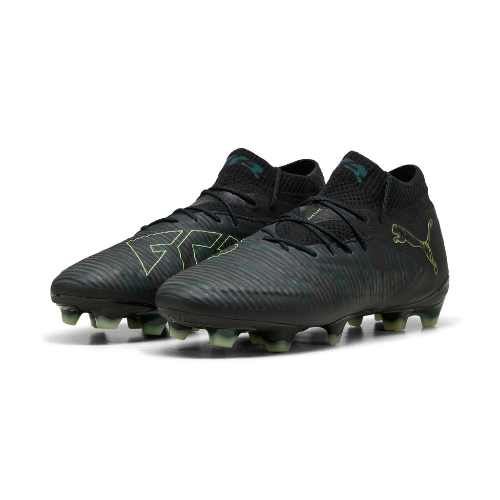 PUMA Future 8 Ultimate Firm Ground Soccer Cleats Black Green