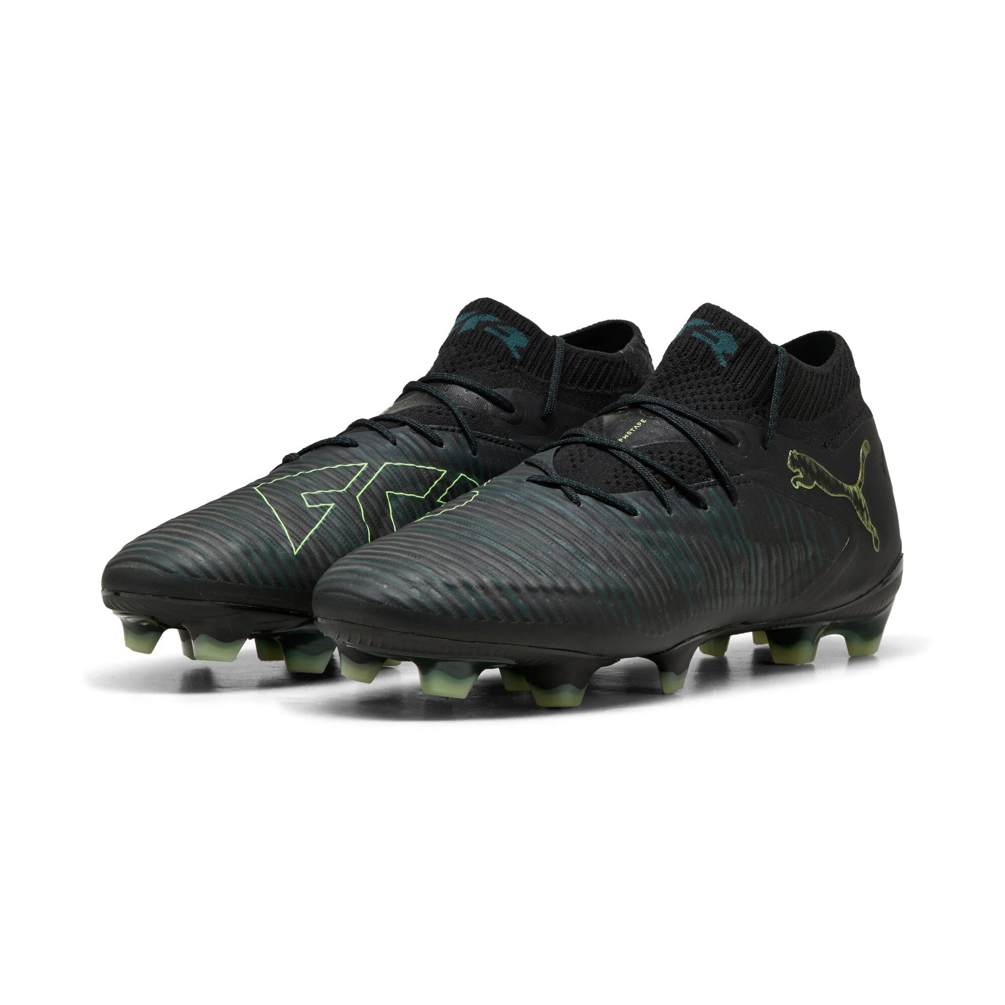 PUMA Future 8 Ultimate Firm Ground Soccer Cleats Black Green