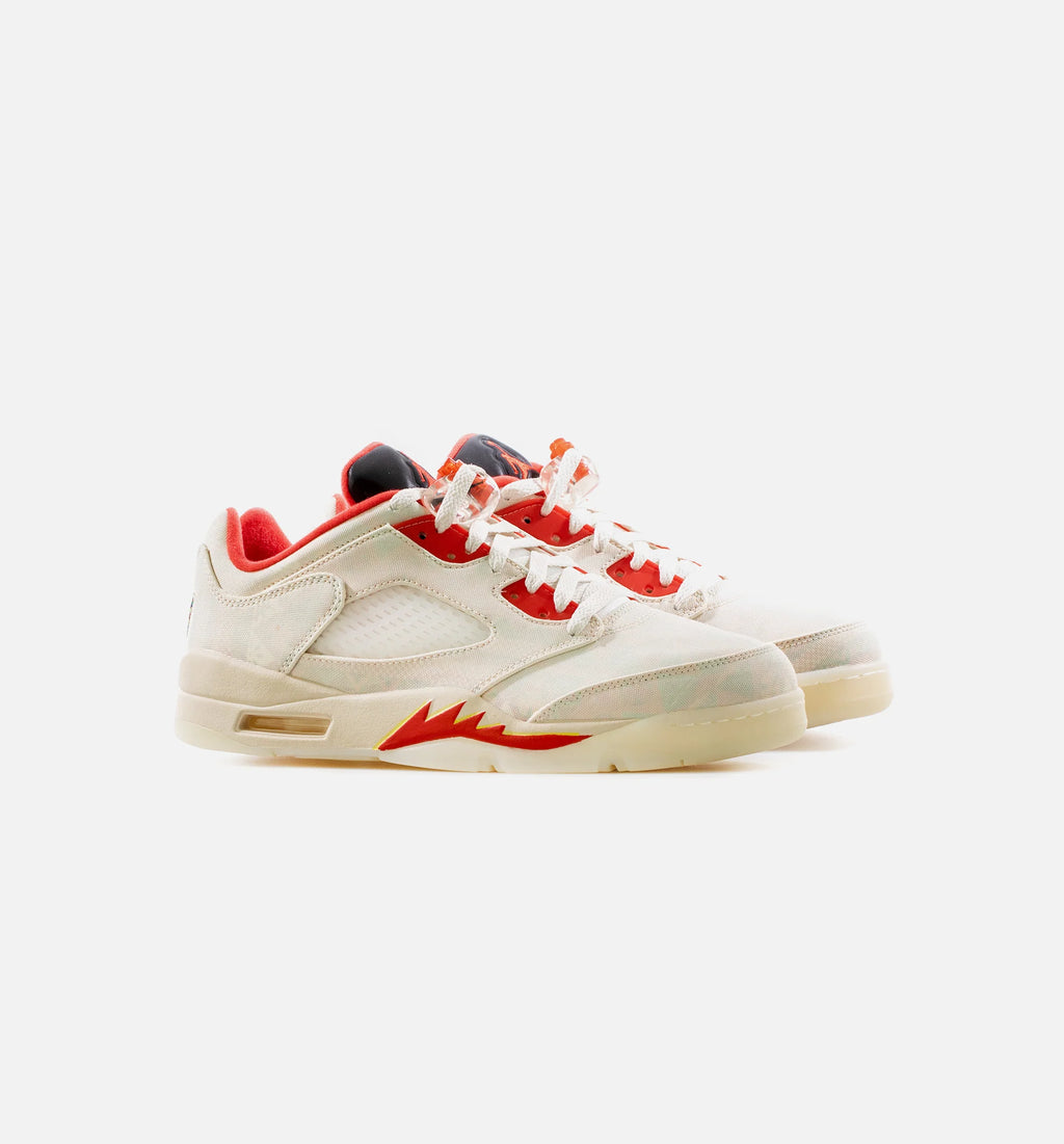 Air Jordan Retro 5 Low Chinese New Year Mens Lifestyle Shoe Sail Red