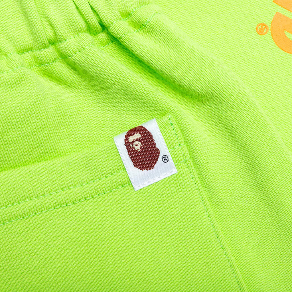 Kids Bape Pigment Dye Sweat Shorts Green