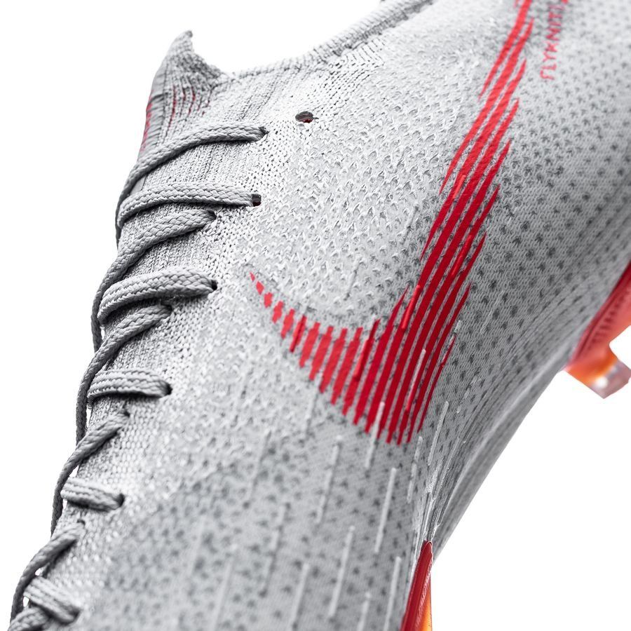 Nike Mercurial Vapor 12 Elite FG Firm Ground Mens Soccer Cleats Concrete Wolf Grey Light Crimson