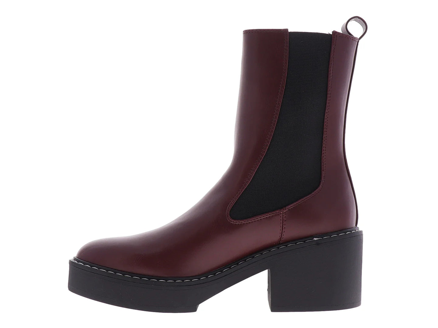 Botines Chelsea Nine West Color Vino para Mujer