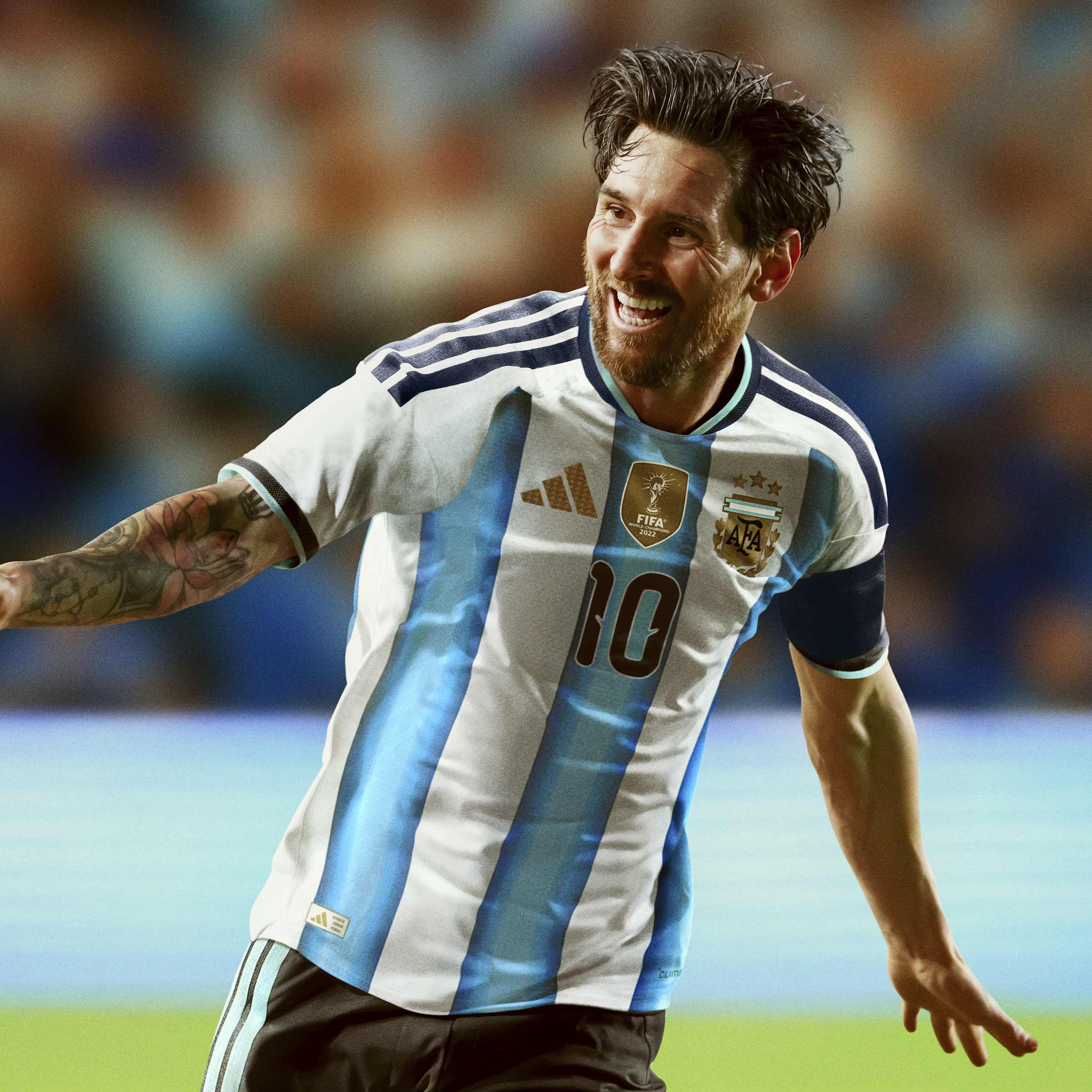 adidas Argentina Home Authentic Mens Soccer Jersey 26 White Blue
