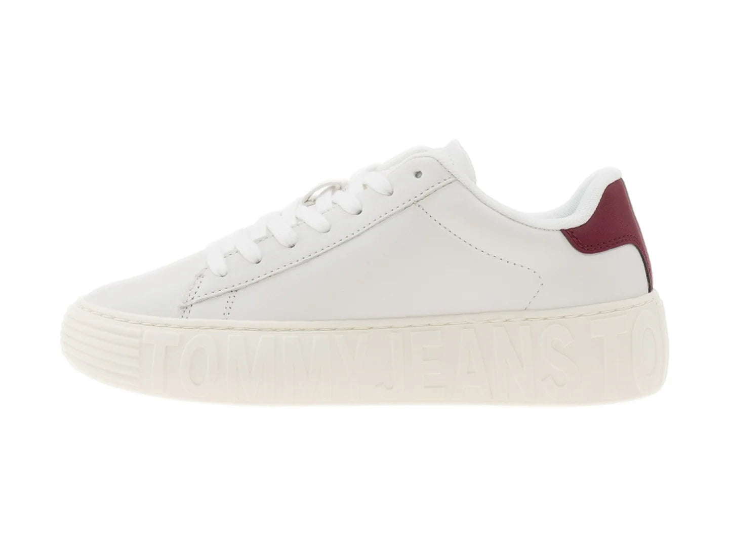 Tenis Tommy Hilfiger Blanco y Rojo para Mujer