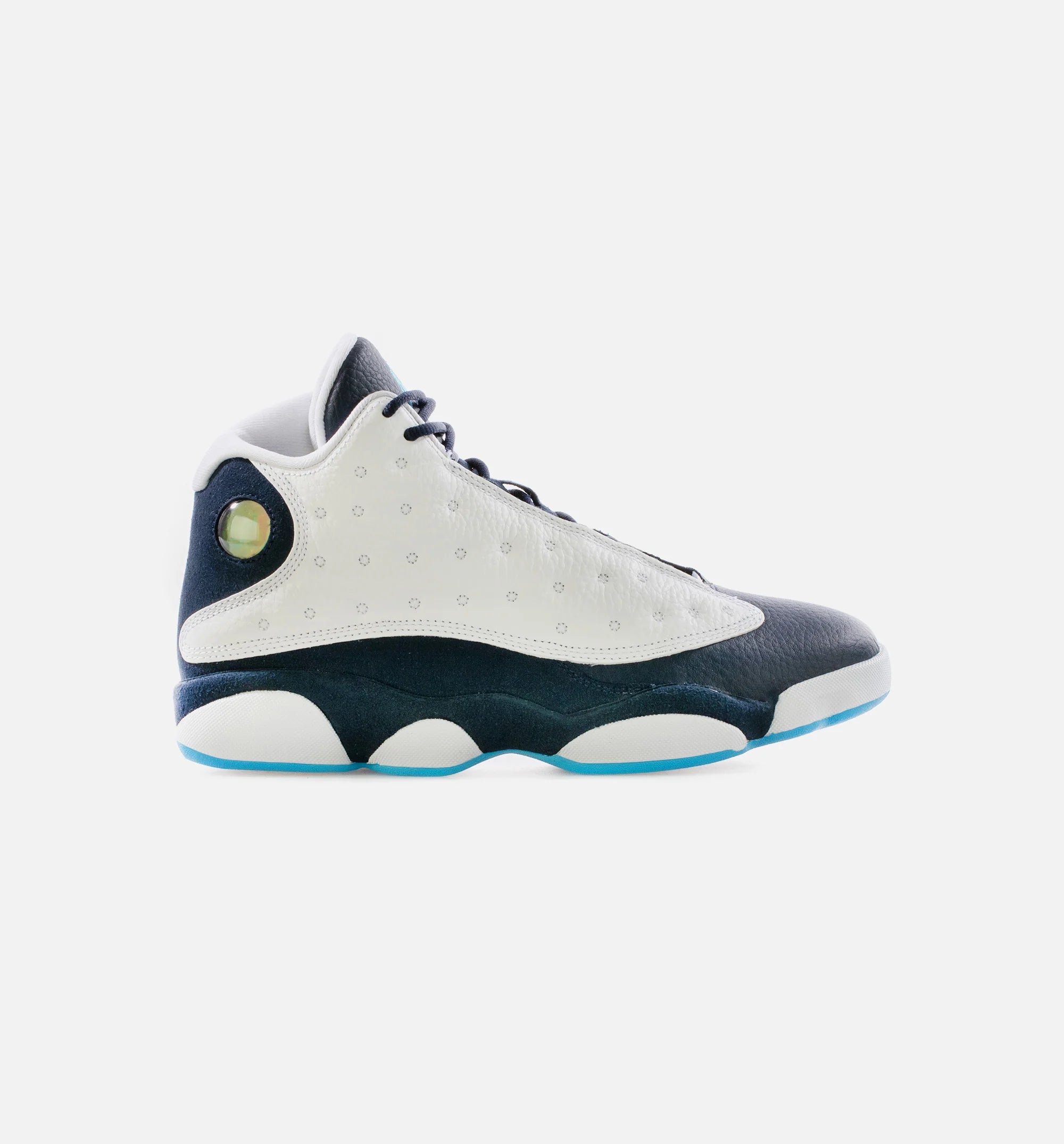Air Jordan 13 Retro Obsidian Mens Lifestyle Shoe White Obsidian Dark Powder Blue