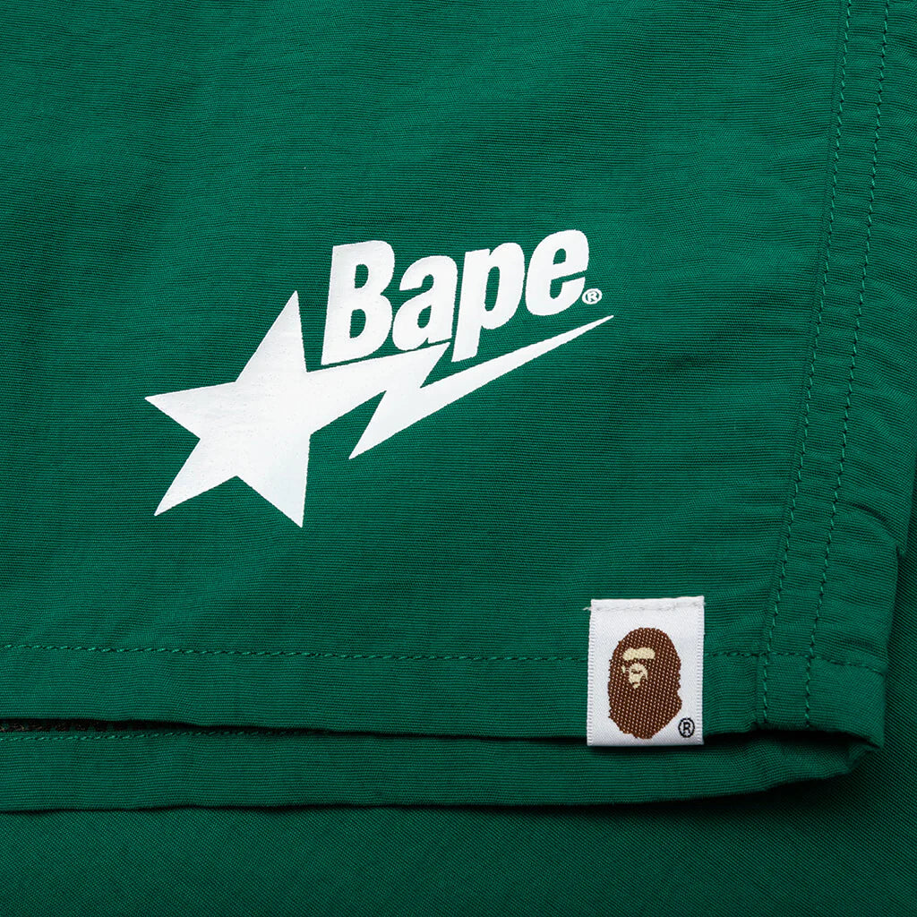 Bape Sta Logo Beach Shorts Green