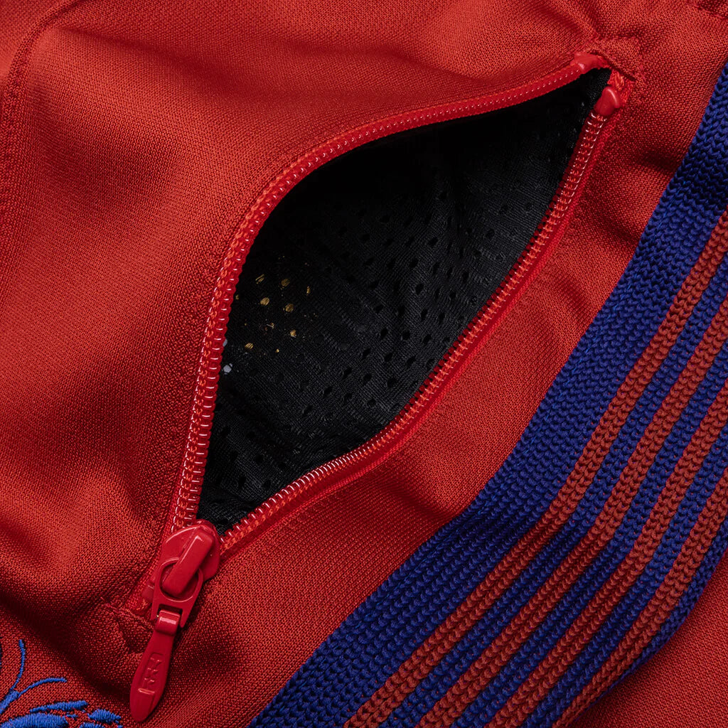 Poly Smooth Boot Cut Track Pant Red