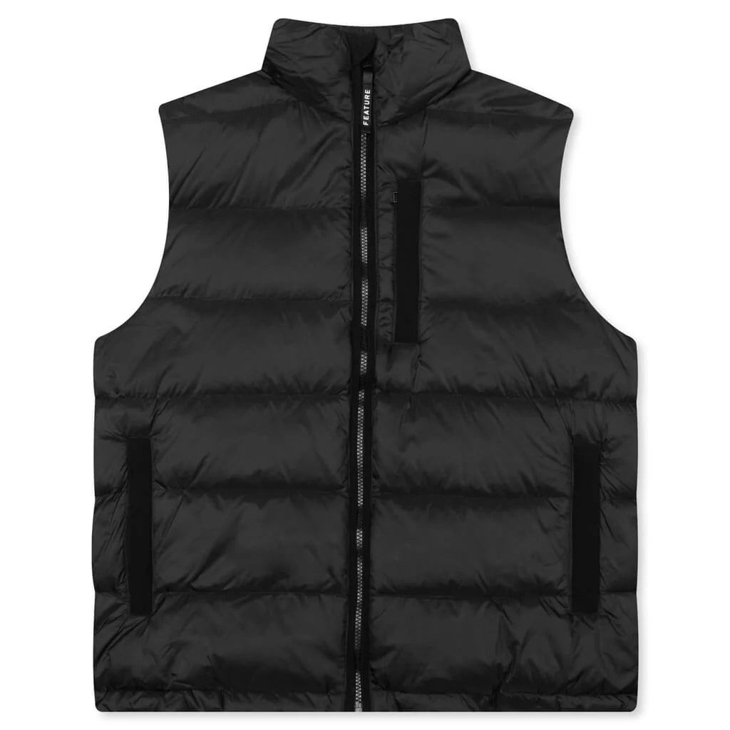 Sherman Convertible Puffer Vest Black