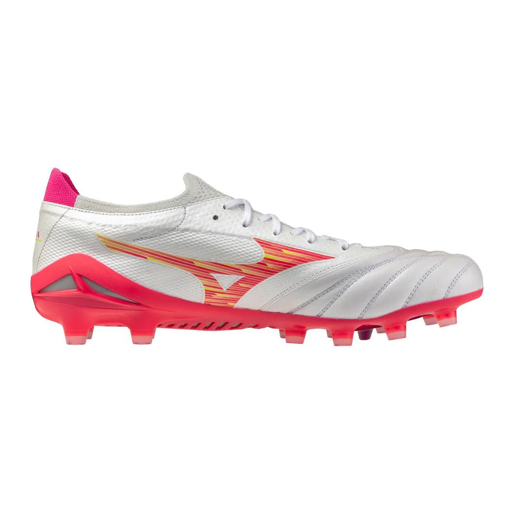 Mizuno Morelia Neo IV Beta Elite FG Firm Ground Soccer Cleats White Pink