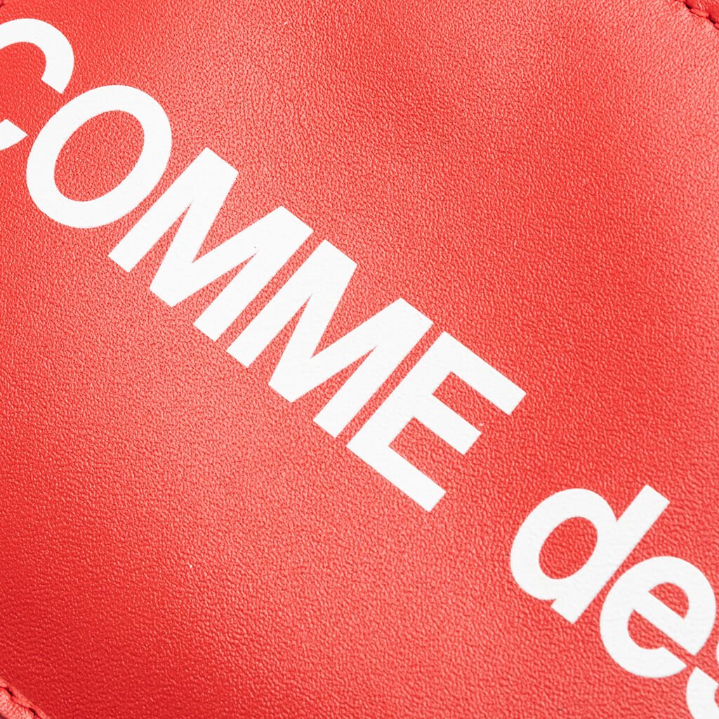 Comme des Garcons SA3100HL Huge Logo Zip Wallet Red