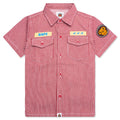 Kids Hickory Baby Milo Patch S S Shirt Red
