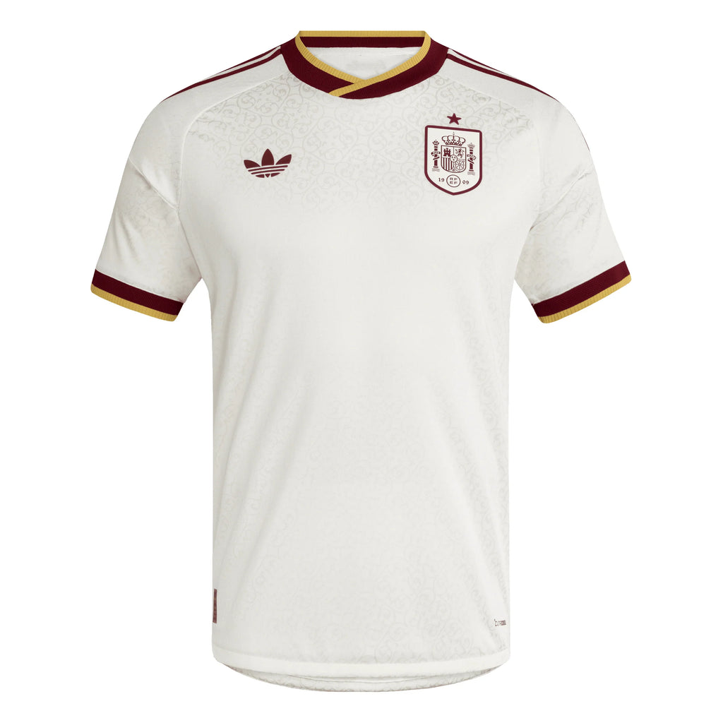 adidas Spain Away Authentic Mens Soccer Jersey 2026 White