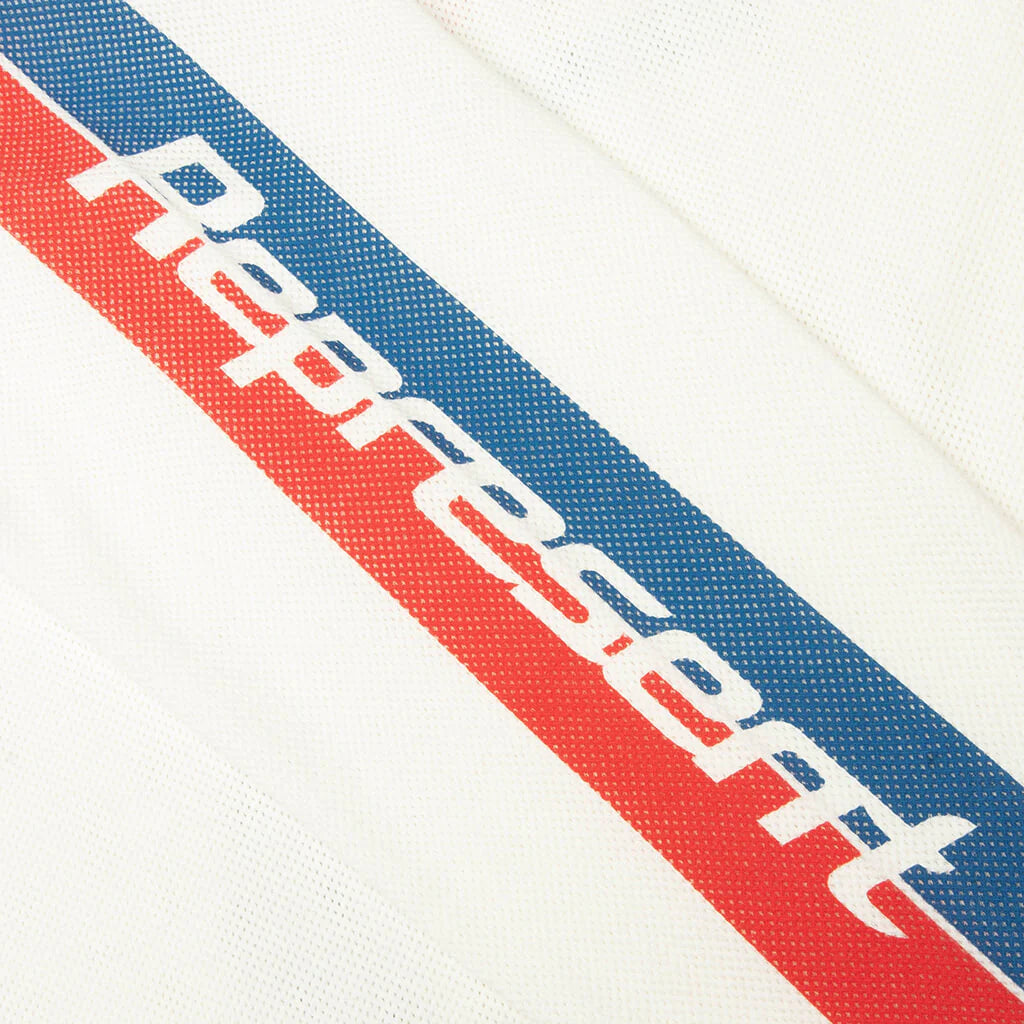 Mesh Pegasus Long Sleeve T Shirt Flat White