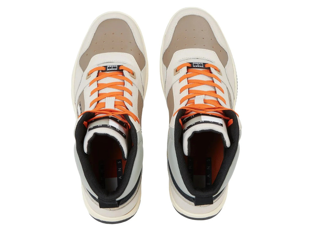 Tenis Tommy Hilfiger TJM Basket Mid Beige para Hombre