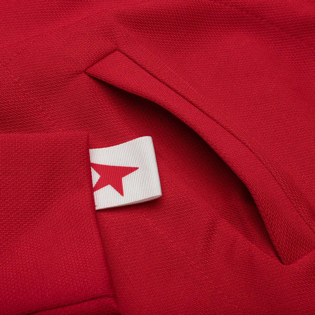 Womens Star Zipped Track Jacket Tango Red