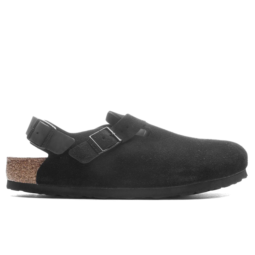 Narrow Tokio Suede Leather Black