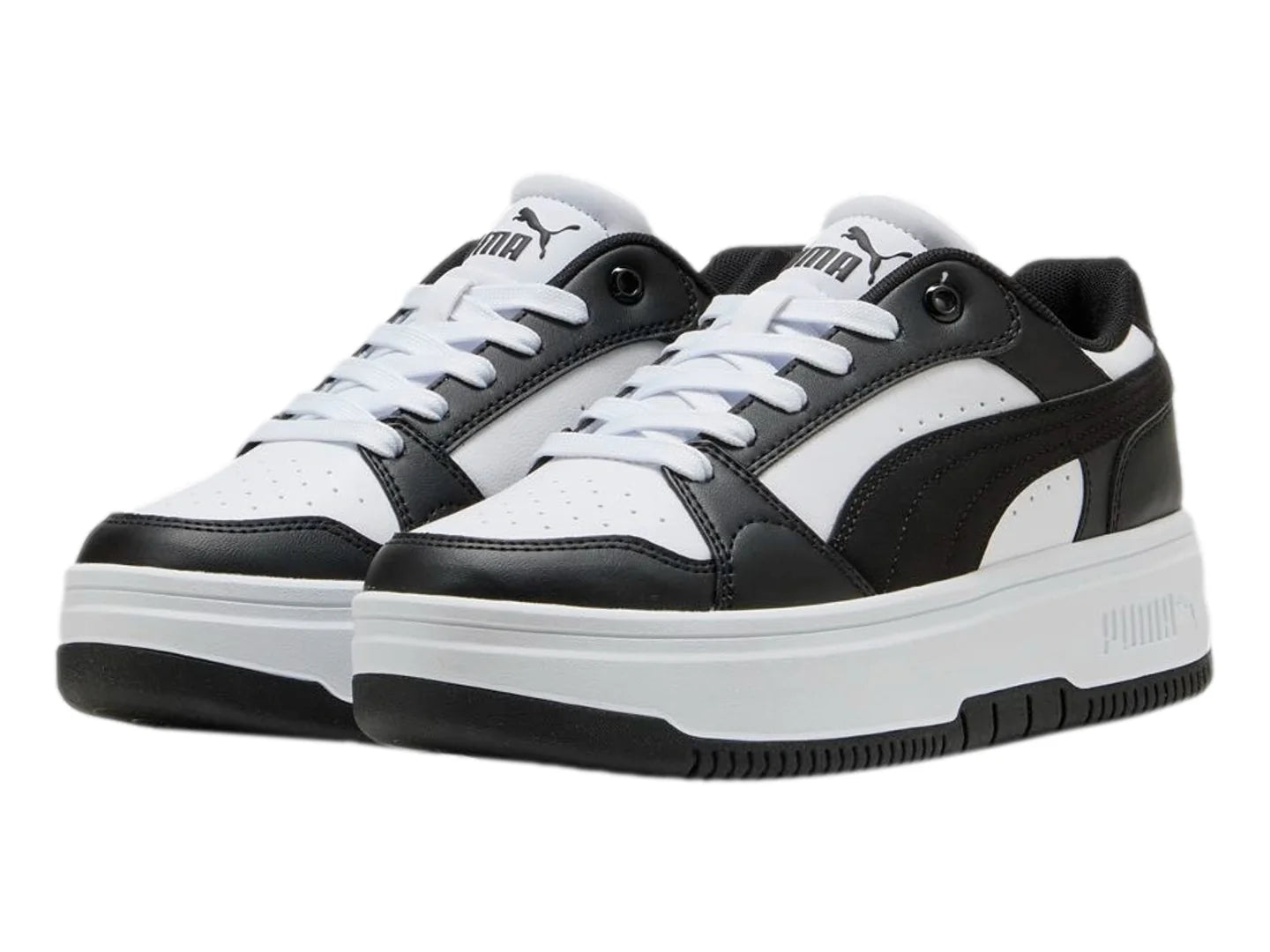 Tenis PUMA Rebound Femme Jr Blanco y Negro para Niño